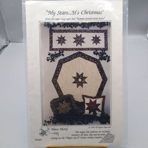 UNCUT Vintage Quilt Sewing Patterns, My Stars Its Christmas 9003 Fabric Applique